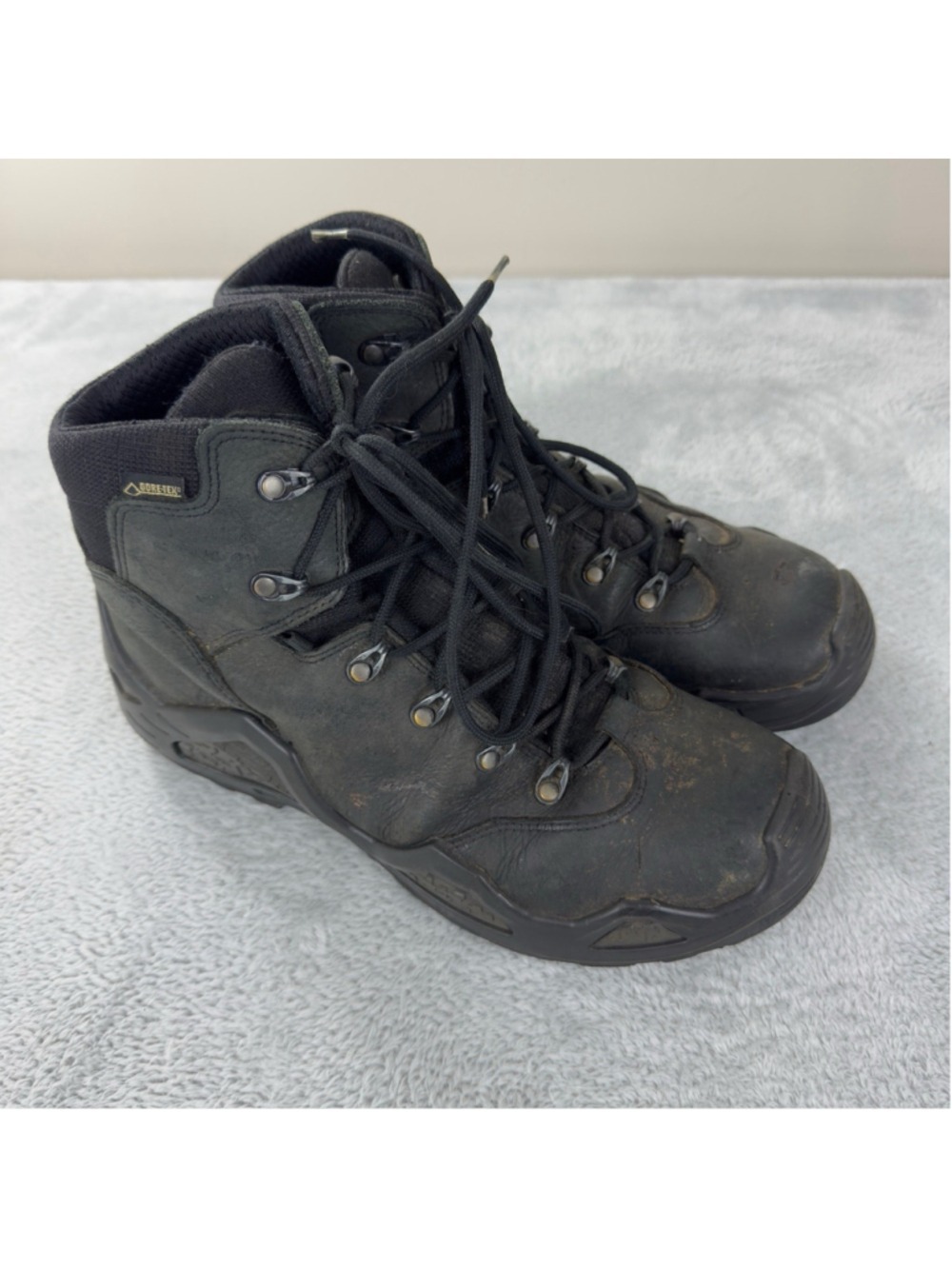 Lowa Men's Size 11 US/10 UK/44.5 EU Z-6N Gore-Tex Black Boots Made In Slovakia